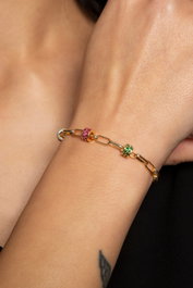 Heliophilia Silver Pulsera de Metal Dorada CBL9742